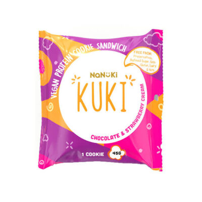 Nanuki Kuki Chocolate And Strawberry Cream 45g