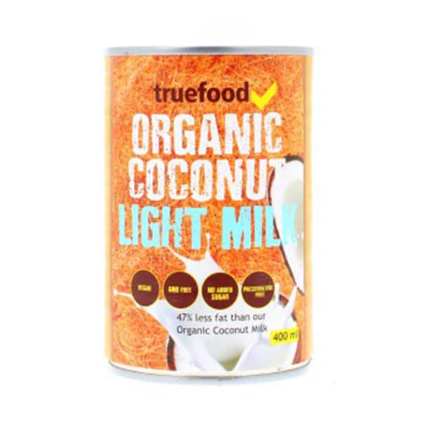 Truefood Organic Coconut Light Milk 400ml Heal Health Warehouse