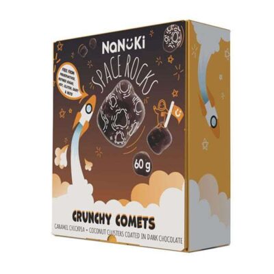 Nanuki Space Rocks Caramel Chickpea + Coconut Clusters Coated in Dark Chocolate 60g