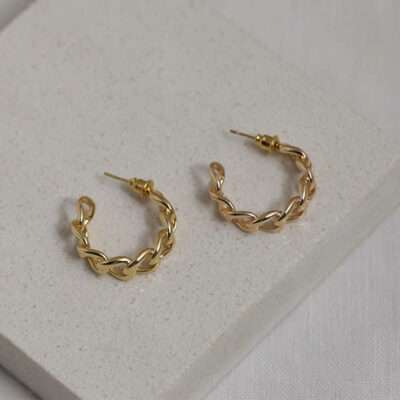 Love Shouts Gold Chain Studs