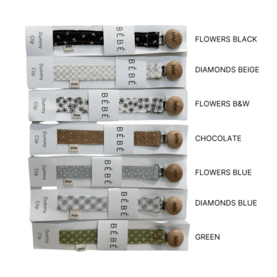 Bebe Fabric Dummy Clip Diamonds Beige