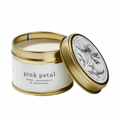 Amanda & Jayne Pink Petal - Gold Tin