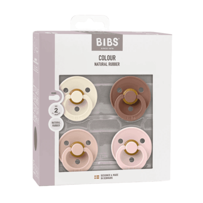 Bibs Colour Latex 4 Pack Ivory, Blush, Woodchuck & Blossom Size 2