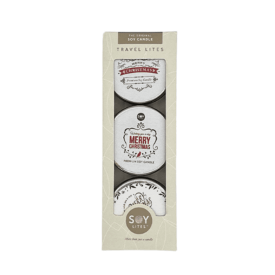 SoyLites Travel Lite Gift Pack Christmas Messages 3x55ml