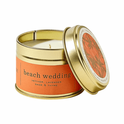 Amanda Jayne Beach Wedding - Gold Tin
