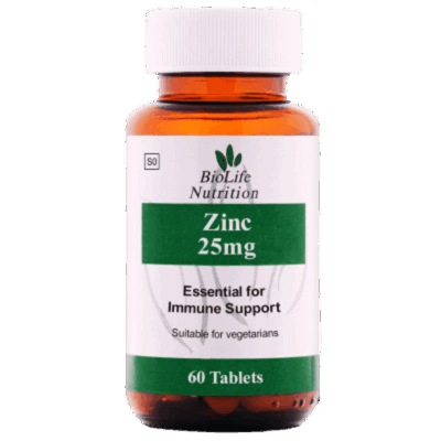 BioLife Chelated Zinc 60 Tablets