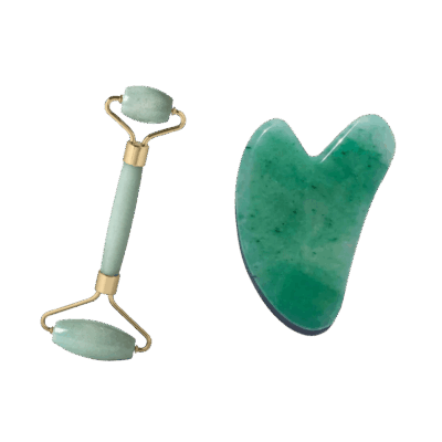 Celluvac Jade Crystal Roller & Gua Sha Combo