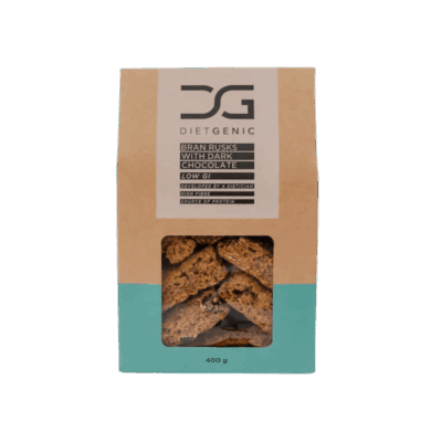 Dietgenic Bran Rusks Dark Chocolate 400g