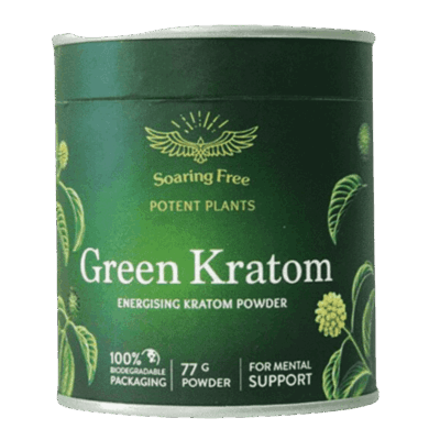 Soaring Free Potent Plants Green Kratom - Energising 77g powder