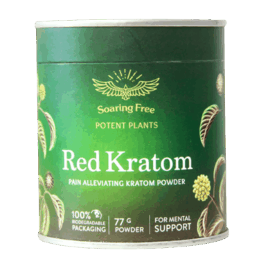 Soaring Free Potent Plants Red Kratom Pain Alleviating 77g powder