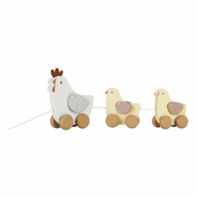 Little Dutch Wooden Pull-along Chickens - Little Farm