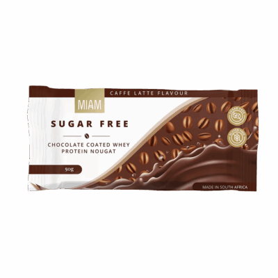 Miam Chocolate Coated Whey Protein Nougat Bites Caffe Latte 50g