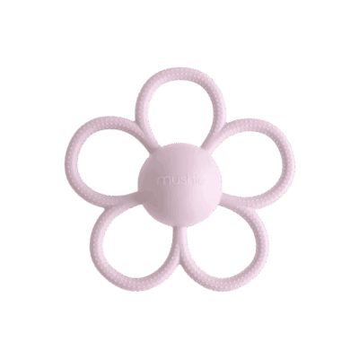 Mushie Daisy Rattle Teether - Soft Lilac