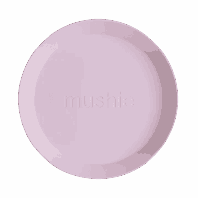 Mushie Dinner Plates Round - Soft Lilac