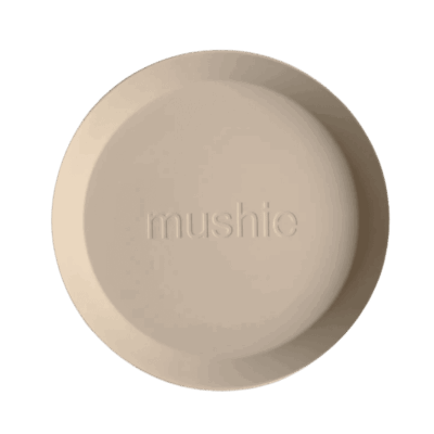 Mushie Dinner Plates Round - Vanilla