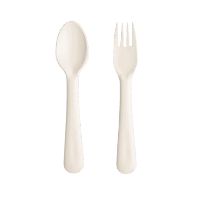 Mushie Fork & Spoon - Ivory