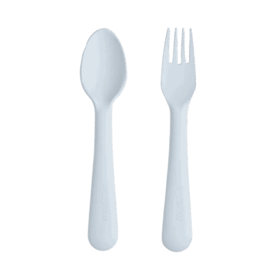 Mushie Fork & Spoon - Powder Blue
