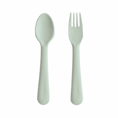 Mushie Fork & Spoon - Sage