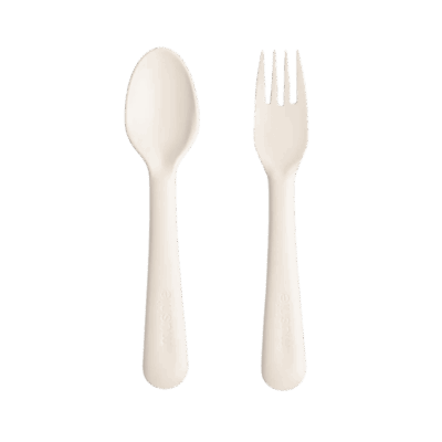 Mushie Fork & Spoon - Vanilla