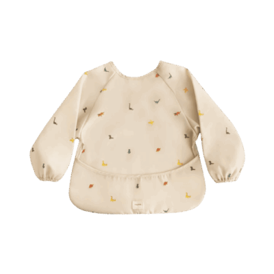Mushie Long Sleeve Bib - Dinos