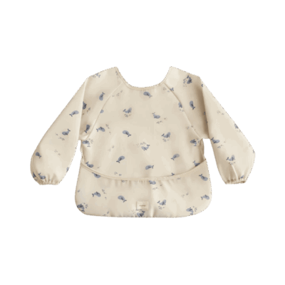 Mushie Long Sleeve Bib - Whales