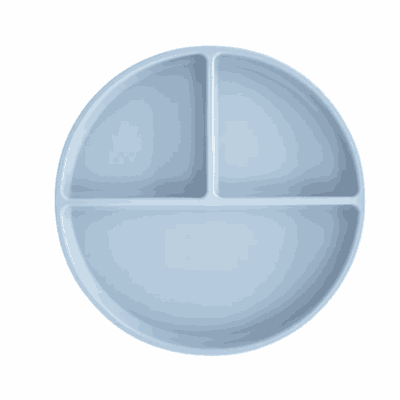 Mushie Silicone Divider Plate - Powder Blue