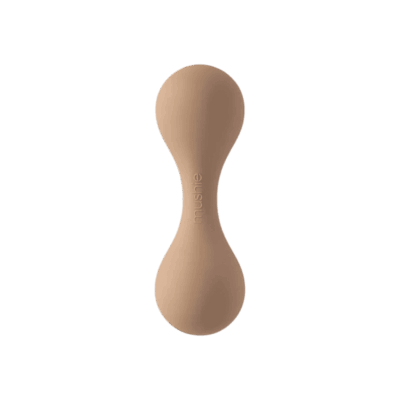 Mushie Silicone Rattle Toy - Natural