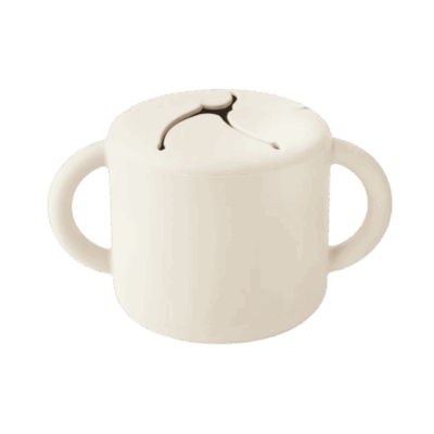 Mushie Silicone Snack Cup - Ivory