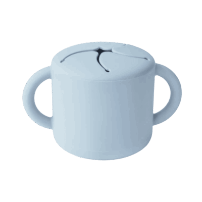 Mushie Silicone Snack Cup - Powder Blue