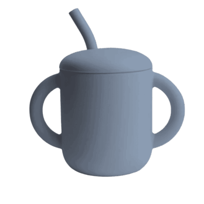 Mushie Silicone Training Cup + Straw - Tradewinds