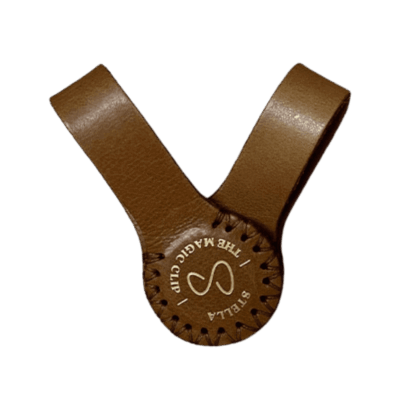 Stella Clips Lavish Brown - With Golden Logo (Pair)