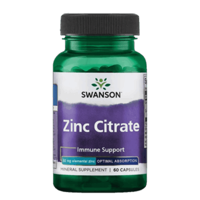Swanson Zinc Citrate - 60 Capsules