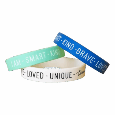 Tweenology Silicone Affirmation Bracelets English (Set of 3)