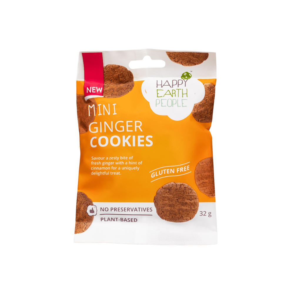 Happy Earth Mini Cookies Ginger 32g