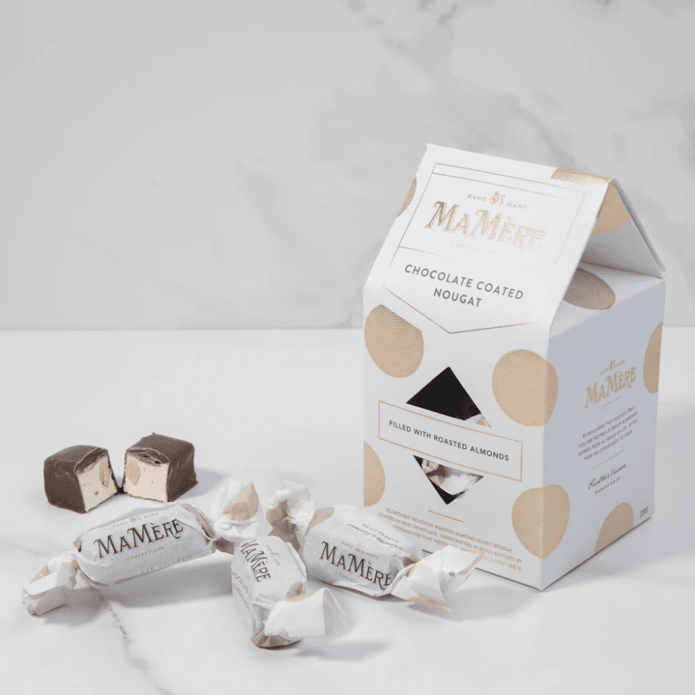 Ma Mere Nougat Chocolate Coated Roasted Almond Gift Box 220g - Image 2