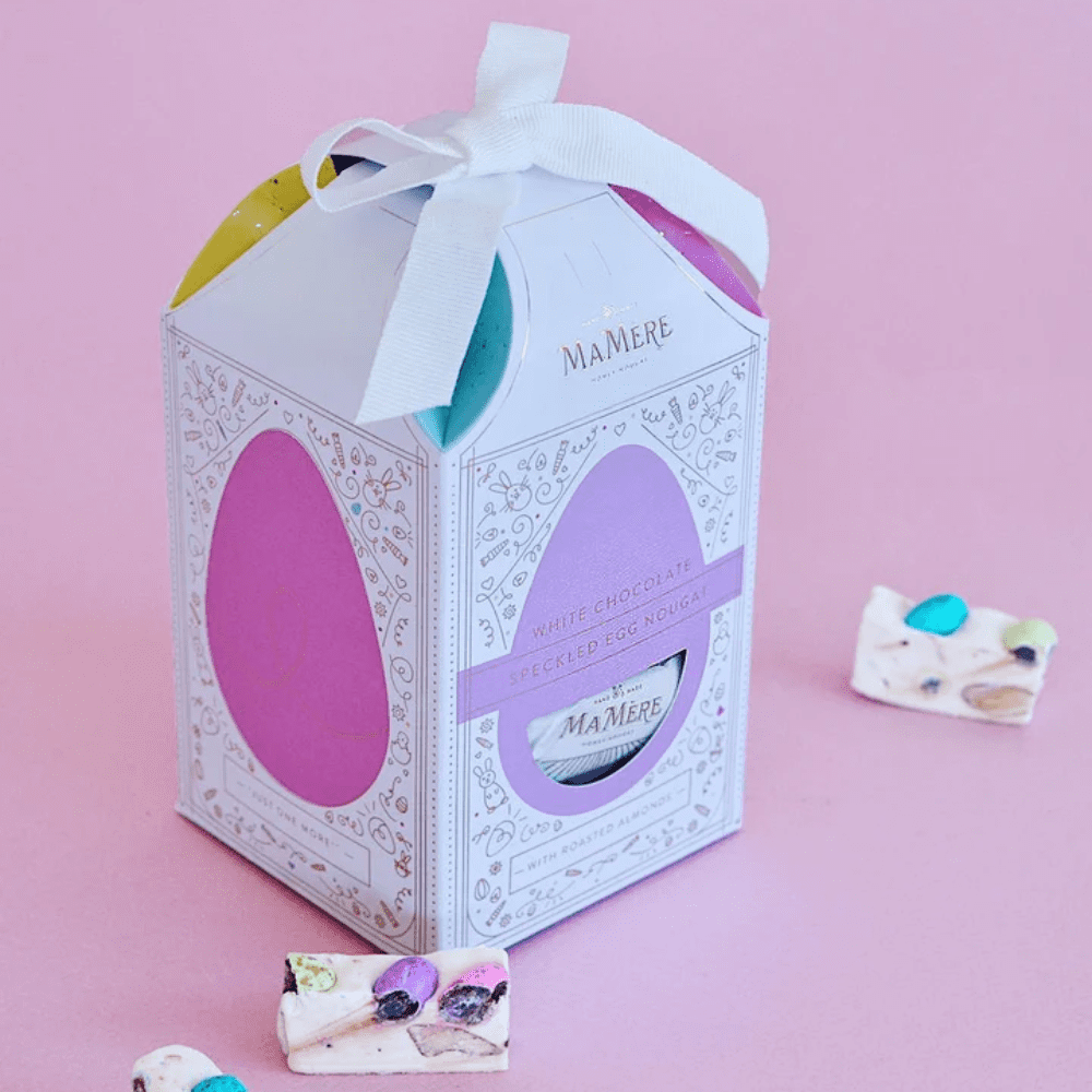 Ma Mere Nougat Speckled Egg White Chocolate with Roasted Almond Gift Box 185g - Image 2
