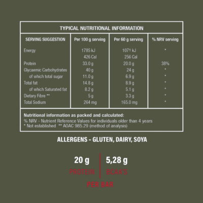 Nutri-Go Layered Protein Bar – Caramel Biscuit Crunch 60g