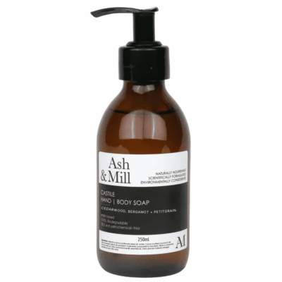 Ash & Mill Castile Hand and Body Soap Cedarwood, Bergamot + Petitgrain 200ml