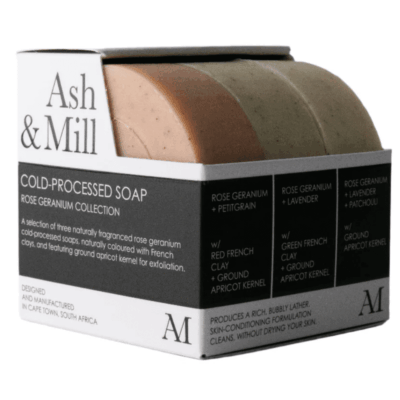 Ash & Mill Soap 3 Pack - Rose Geranium Collection