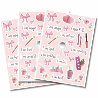 Cassie Kids Sticker Sheet I Am