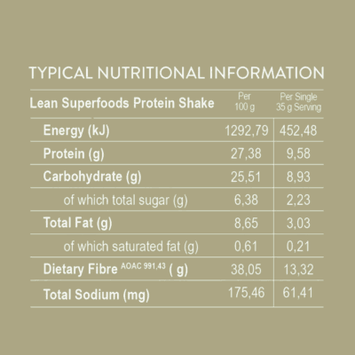 Soaring Free Potent Protein Shake LEAN Green Alkaliser 500g