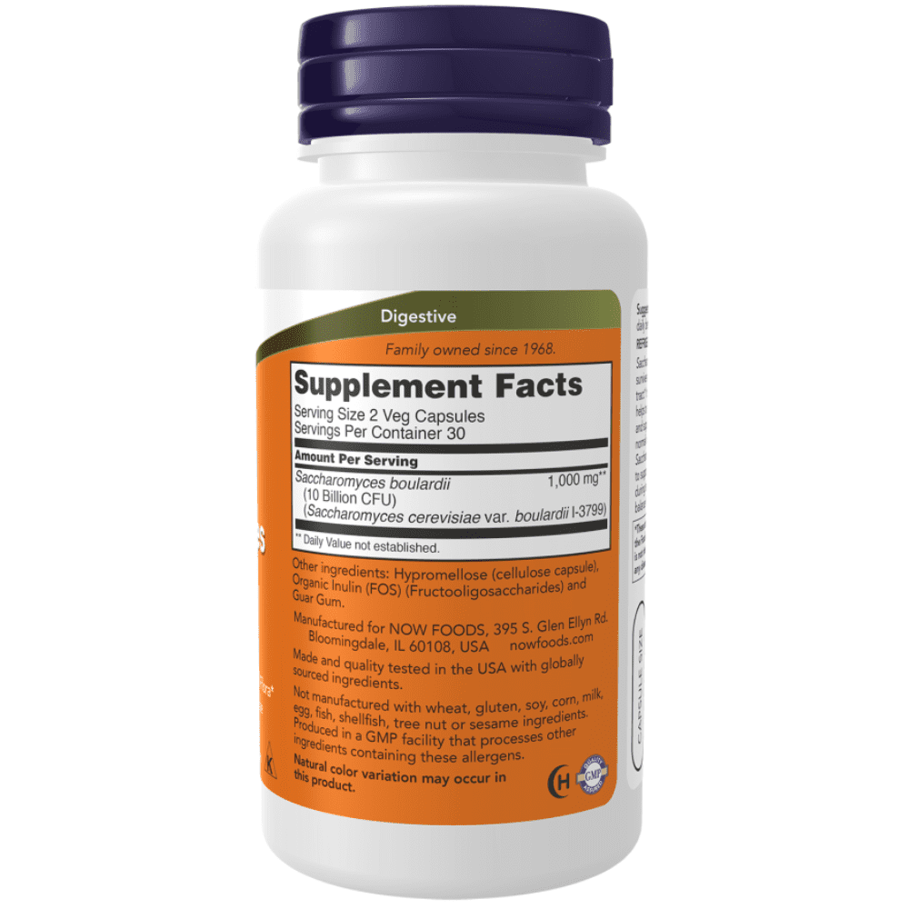 Now Saccharomyces Boulardii Probiotic 60 Capsules - Image 2