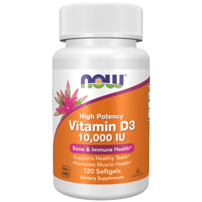 Now Vitamin D3 10 000 IU 120 Softgels