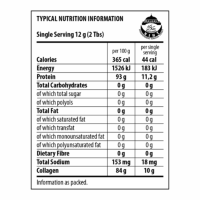 The Harvest Table Bovine Collagen Powder 400g Pouch