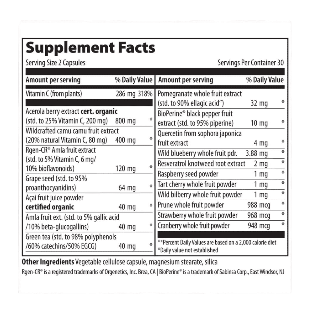 Vibrant Health Vitamin C - 60 Capsules - Image 2