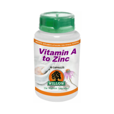 Willow Vitamin A to Zinc 60 Capsules