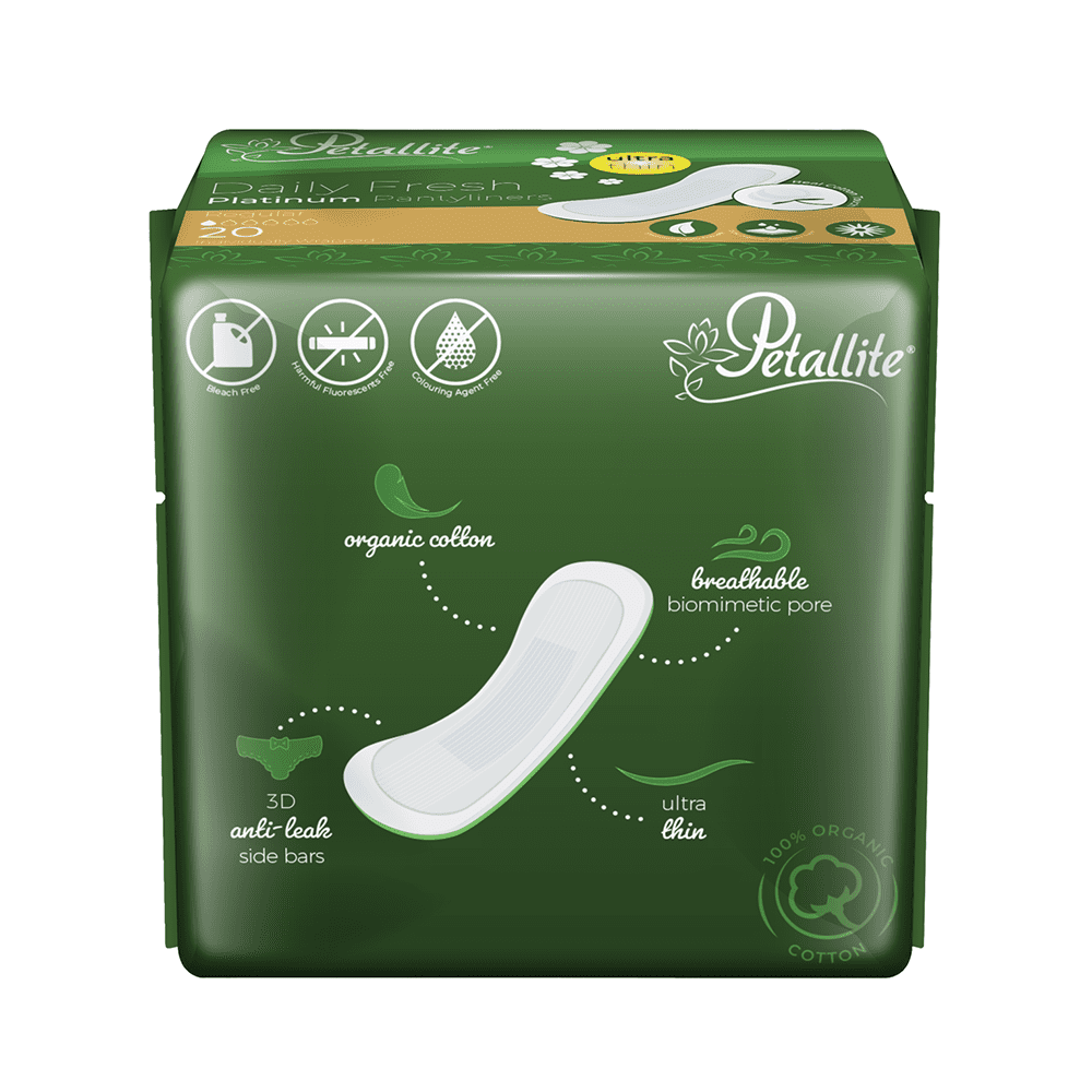 Petallite Platinum Daily Fresh Pantyliners Regular 20 - Image 2