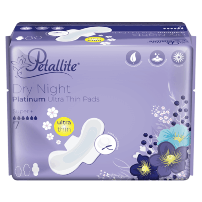 Petallite Platinum Dry Night Ultra Thin Pads Super+ 7