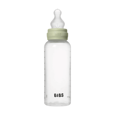 BIBS Baby Plastic Bottle Sage 270ml - Medium Flow | Silicone Nipple