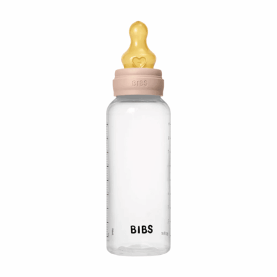 Bibs Baby Plastic Bottle Blush 270ml - Medium Flow | Latex Nipple